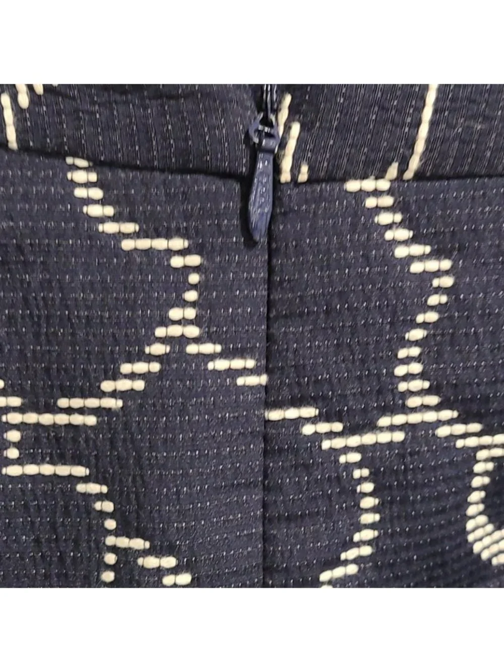 Pink Tartan Navy and White pattern skirt w/pockets